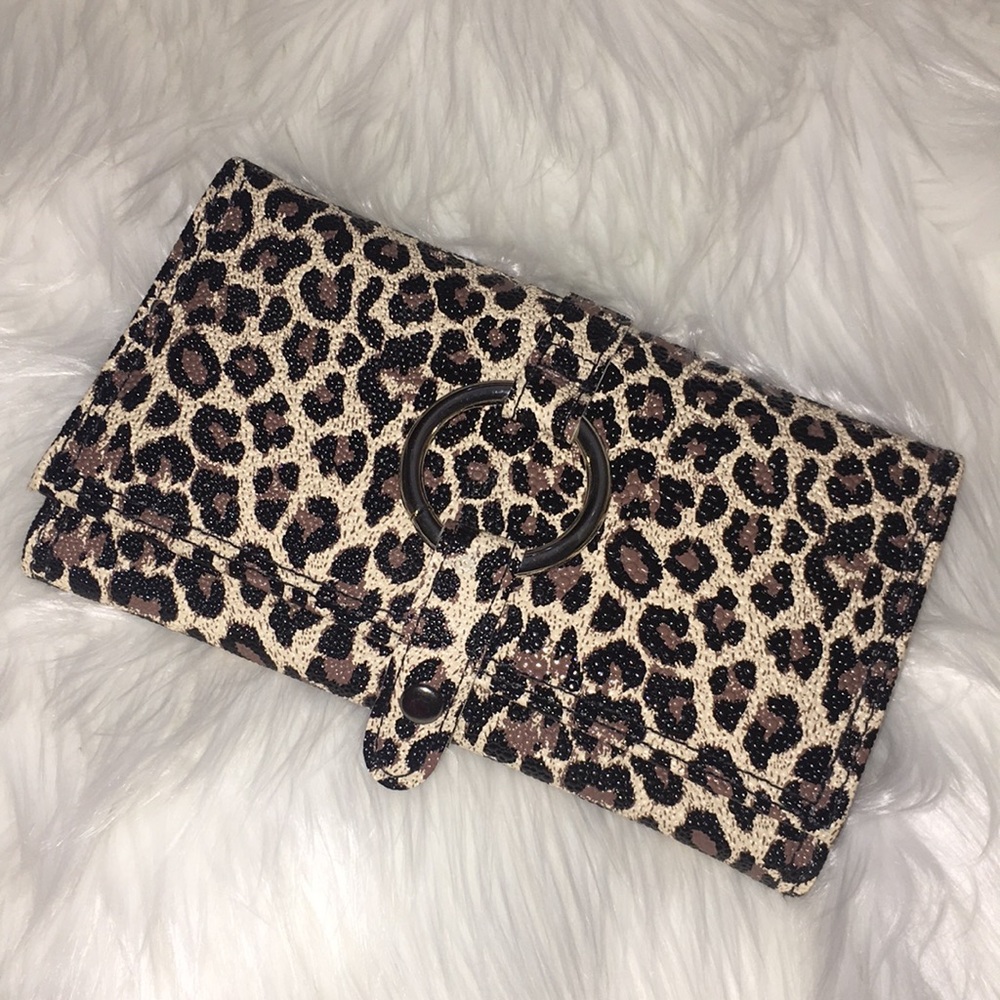 Cheetah print clutch